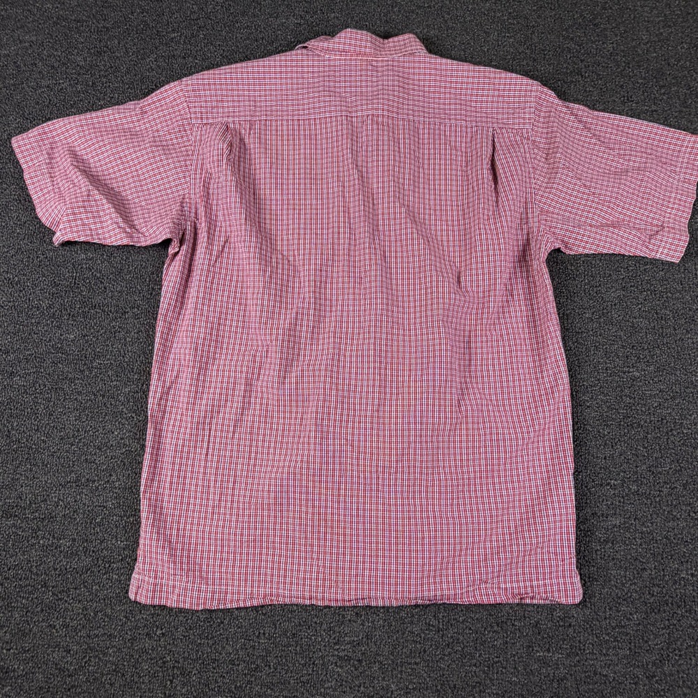 Polo Jeans Co Ralph Lauren Shirt Mens L Short Sleeve Red Check Button Down EUC